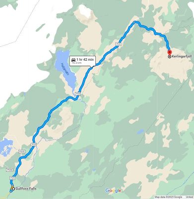 Kerlingarfjoll route map