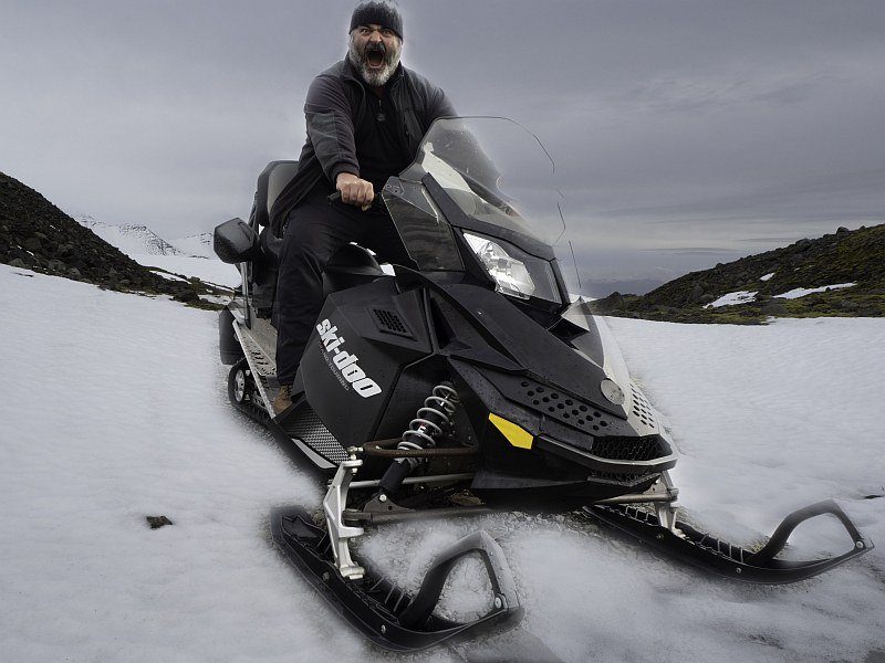 snow mobile rider